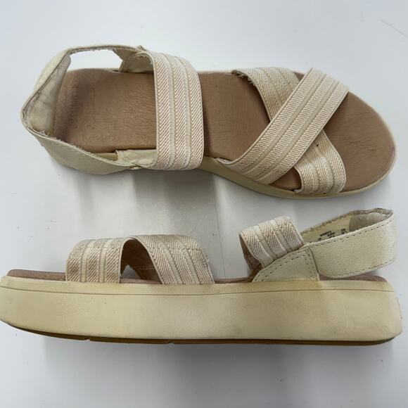 Sperry Sandals Womens 8.5 Cream Bayou Plushstep Platform Shoes - Picture 1 of 9